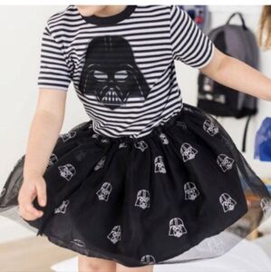 Hanna‎ Andersson Star Wars Darth Vader skirt Black Tutu Dress Size 12 150cm